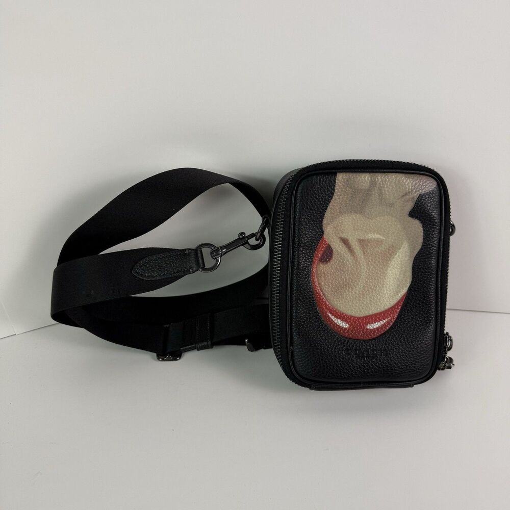 Coach X Tom Wesselmann Stanton Crossbody Purse Gunmetal/Black CQ087